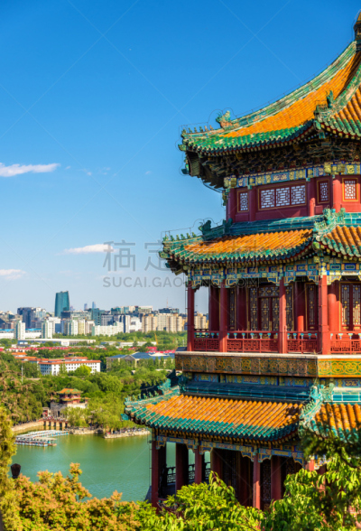 北京,颐和园,佛香阁,胡青,昆明,亭台楼阁,熏香,垂直画幅,水,天空