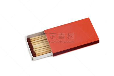火柴盒,分离着色,白色背景,水平画幅,无人,纸板,组物体,特写,硫磺,开着的