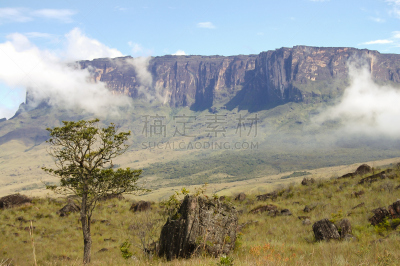 委内瑞拉,罗赖马山,自然,国内著名景点,偏远的,环境,图像,萨凡纳港市,多色的,桌子