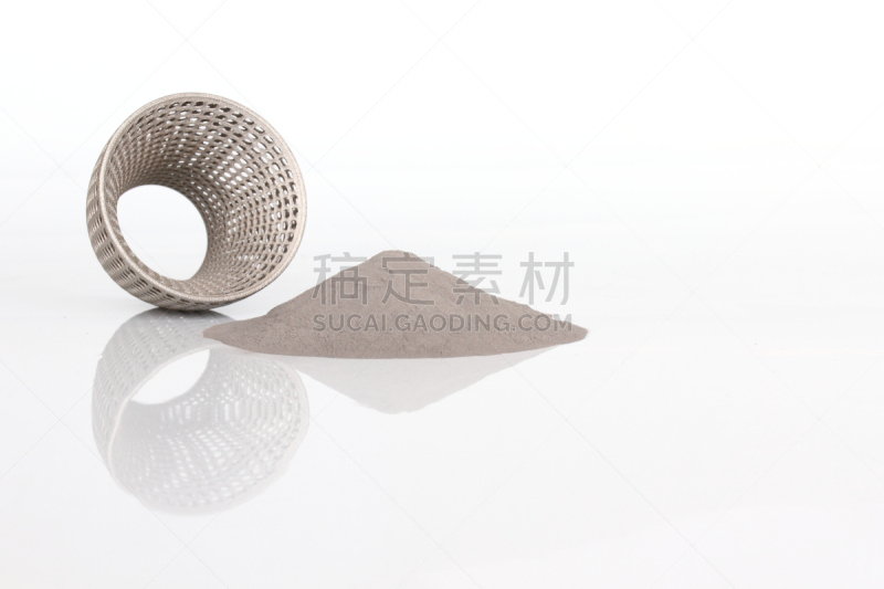 金属,粉末,水平画幅,银色,无人,白色背景,多层效果,几何形状,背景分离,堆