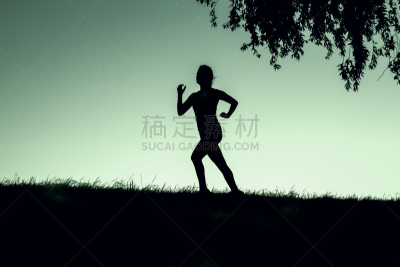 运动,女人,户外,慢跑,夏天,仅成年人,青年人,动机,身体关注