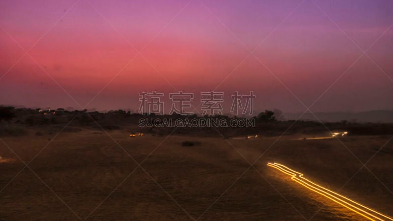 沙漠,desert festival,长时间曝光,车灯,图像,光轨,无人,户外,拉贾斯坦邦,天空