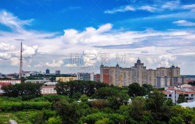 公寓,青绿色,背景聚焦,天空,房屋,巨大的,叶卡捷林堡,水平画幅,墙,建筑