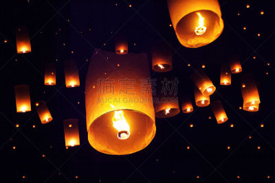 灯笼,传统节日,新船揭幕式,人,天空,风,水平画幅,夜晚,符号,庆祝