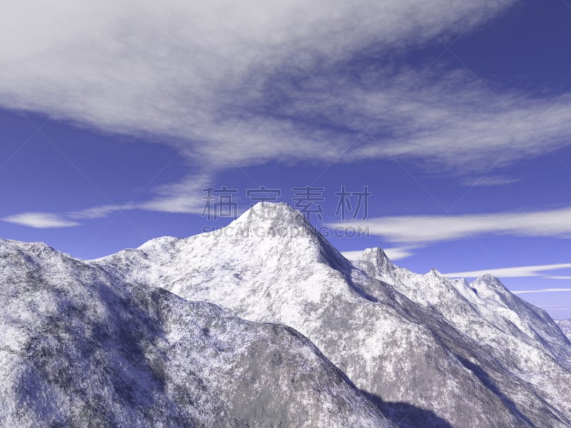 勃朗峰,山,天空,水平画幅,雪,无人,尖峰,户外,高山辉,彩色图片