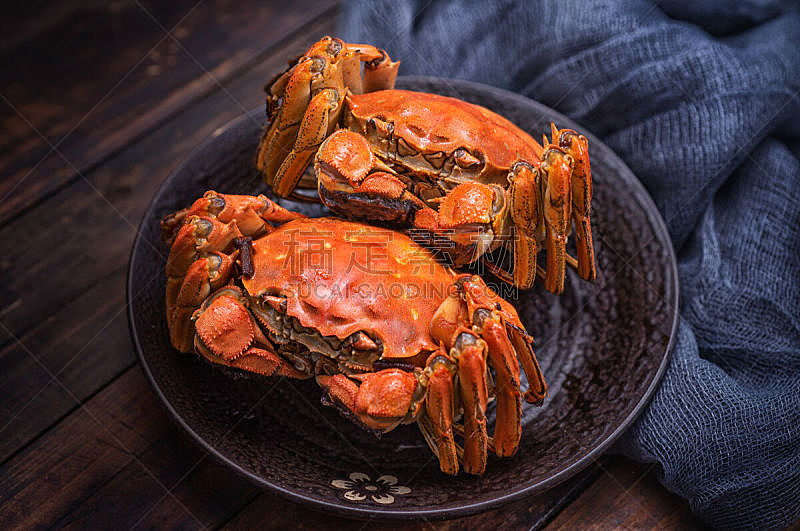 美味,螃蟹,桌子,十月,清新,中华绒螯蟹,食品,熟的,餐具,蛋白质
