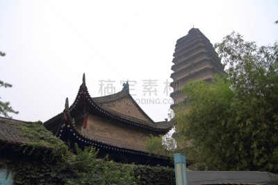 宝塔,小的,唐朝,西安,陕西省,古代文明,灵性,旅游目的地,水平画幅,无人