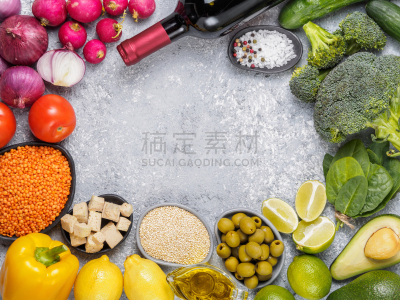 食品,色彩鲜艳,背景,藜麦,豆腐,扁豆,萝卜,西兰花,酒瓶,绿橄榄