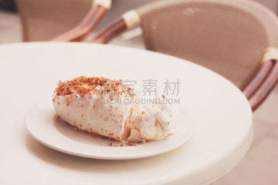 蛋白饼糕,桌子,户外,白色,清新,蛋糕,食品,图像,法式食品,复古风格