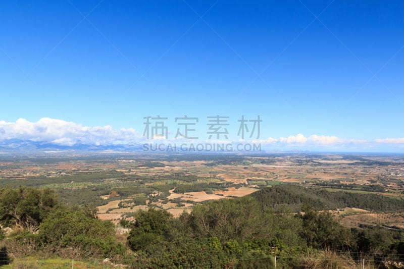 sierra de tramuntana,马略卡,地中海,全景,西班牙,齿状山脊,特拉华,水,天空,水平画幅