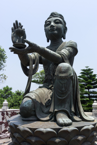 天坛大佛,大菩萨,大屿山,青铜色,佛教,青铜,垂直画幅,图像,无人,佛