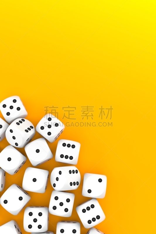 骰子,赌桌,橙色背景,垂直画幅,空白的,留白,进行中,正上方视角,风险,机会