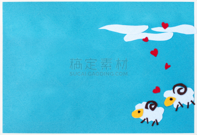 消息,可爱的,厚木板,双亲家庭,绘画插图,天空,边框,水平画幅,两只动物,部分