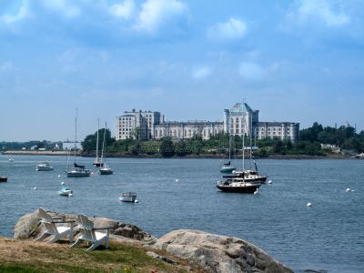 建筑外部,要塞,卡斯柯海湾,风景,沟壑,美国,旅游目的地,水平画幅,波特兰,建筑