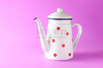 白色,圆点,壶,住宅内部,粉色背景,华丽的,水,水平画幅,银色,能源