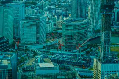黄昏,横滨高速铁路,透明,户外,橙色,城市生活,商务,风景,图像,水平画幅
