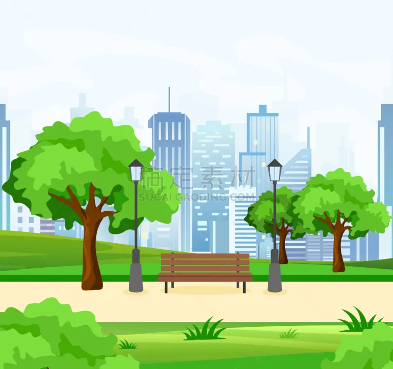 绘画插图 都市风景 矢量 城市 背景 公园 长椅 现代 自然美 树图片素材下载 稿定素材 绘画插图 都市风景 矢量 城市 背景 公园 长椅 现代 自然美 树图片素材下载 稿定素材