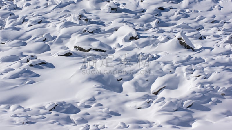 阿尔卑斯山脉,冬季仙境,水平画幅,雪,无人,阴影,石头,白色,奥地利,冬天