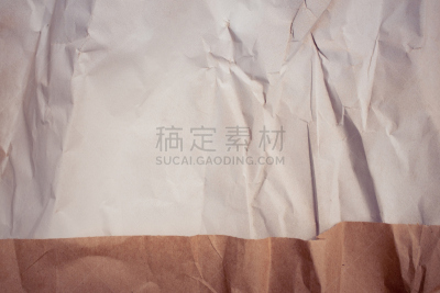 弄皱的,包装纸,崎岖不平,纸袋,留白,牛皮纸,水平画幅,无人,古老的,古典式
