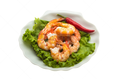 精制虎虾,煮食,水平画幅,无人,开胃品,有机食品,膳食,海产,熟食店,小吃