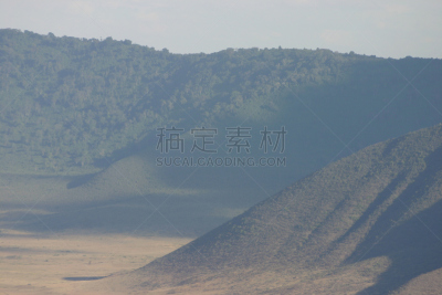 恩格罗恩格罗保护区,非洲,坦桑尼亚,森林,天空,泥土,旅行者,野外动物,干的,湖