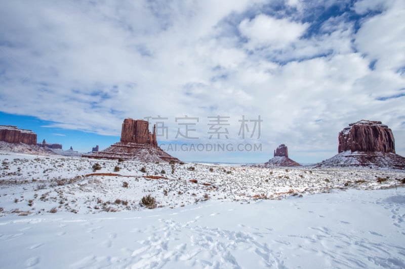 纪念碑山谷,冬天,纪念碑,天空,美,水平画幅,无人,尖峰,户外,巴特