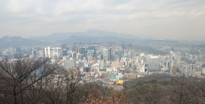 都市风景,首尔,高大的,天空,夜晚,忙碌,城市扩张,旅行者,光,现代