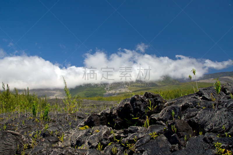 特拉华,天空,水平画幅,无人,火山地形,户外,云景,植物,山,法国