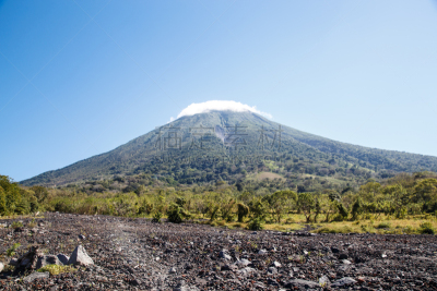 康塞普西翁,尼加拉瓜,火山,风景,自然,湖岸,水平画幅,山,地质学,无人