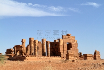 苏丹共和国,那加河,寺庙,撒哈拉沙漠,古董,喀土穆,旅游目的地,水平画幅,非洲,埃及