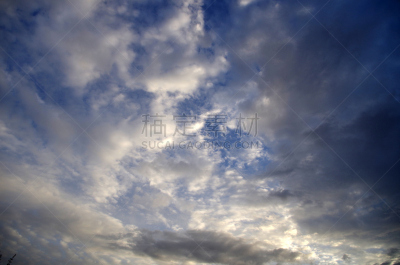 天空,蓝色,云,美,水平画幅,纹理效果,巨大的,户外,云景