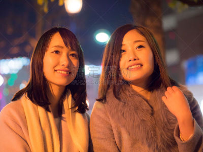 女人,日本人,美,水平画幅,夜晚,美人,仅日本人,日本,人,肖像