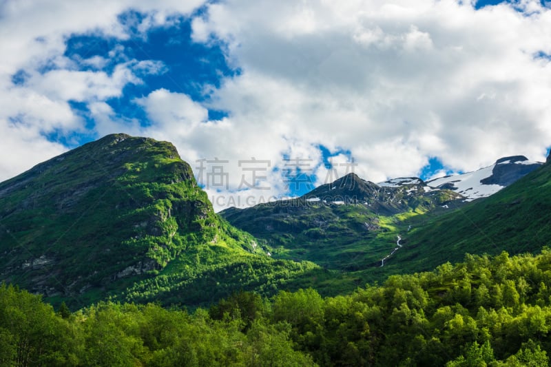 挪威,地形,山,盖伦格峡湾,旅途,斯堪的纳维亚半岛,云,雪,默勒-鲁姆斯达尔,石头