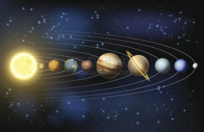 太阳系,行星,绘画插图,天空,星系,形状,轨道运行,土星,月亮,艺术品