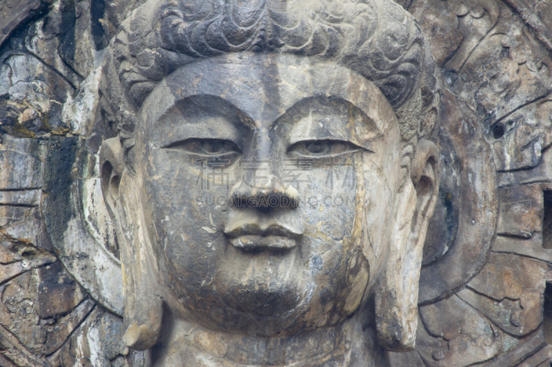 特写,佛,龙门石窟,洛阳,洞室,灵性,雕塑,古董,艺术,水平画幅