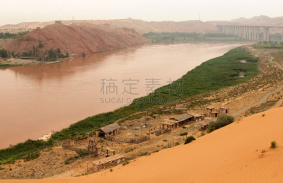 黄河,地形,风景,中国,宁夏回族自治区,沙坡头,居住区,非凡的,灌溉轮,bromo-tengger-semeru national park
