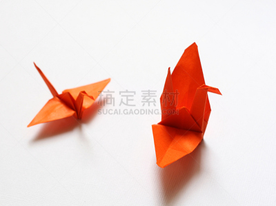 折纸工艺,纸鹤,流浪汉,可折叠的,艺术,折叠的,水平画幅,符号,鸟类,鹤