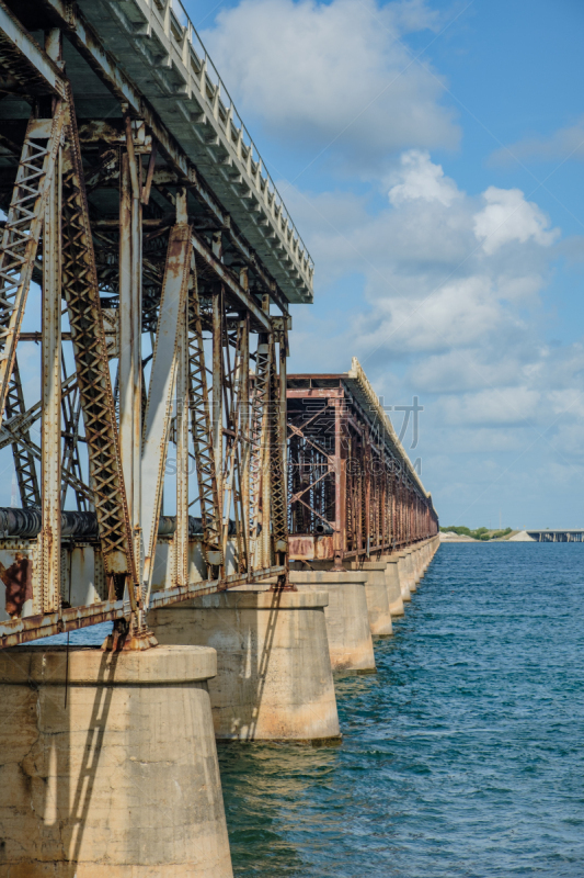 bahia honda key,过时的,铁路桥,巴伊亚州,本田,海港,图钉,灵性,建造