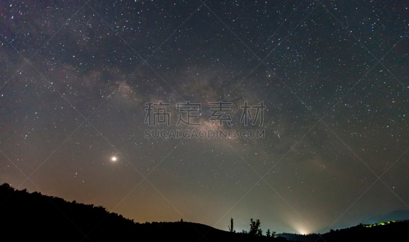 星系,星星,太空,银河系,长时间曝光,颗粒质感,琴状舟形藻,射手座,天蝎座,天空