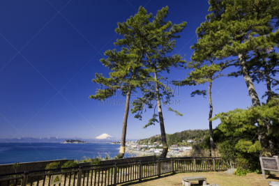 乡村,稻,长崎,江之岛,相模湾,镰仓市,富士山,亚洲,图像,海洋