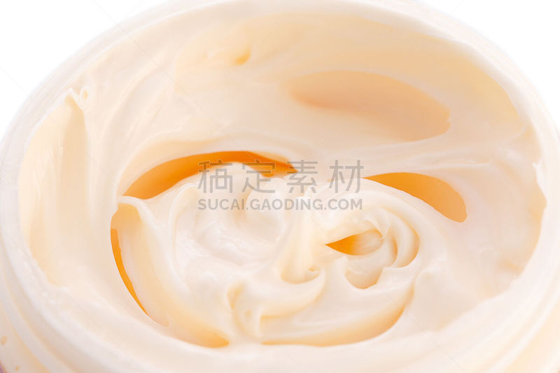 奶油,白色背景,织品样本,化妆用品,锯缘青蟹,洁面乳,抗衰老,色板,挤