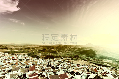 城镇,欧维拉,夜晚,古老的,古典式,早晨,居住区,都市风景,街道,瓦