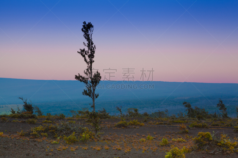 火山口,风景,几劳亚活火山,夏威夷大岛,天空,水平画幅,无人,火山地形,早晨,曙暮光