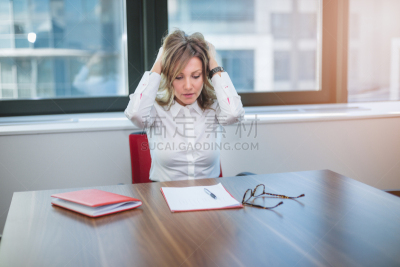 女商人,拿着,人的头部,首席执行官,情绪压力,托腮,金融顾问,最终期限,焦点