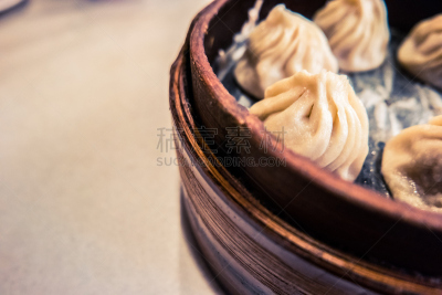 传统,中国食品,中式小笼包,塞满了的,蒸菜,汤匙,小麦面团,筷子,水平画幅,无人