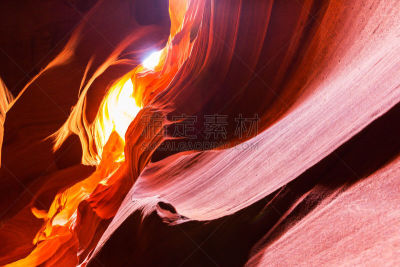 岩层,亚利桑那,羚羊谷,沙岩,抽象,天空,北美,明亮,犹他,雕塑