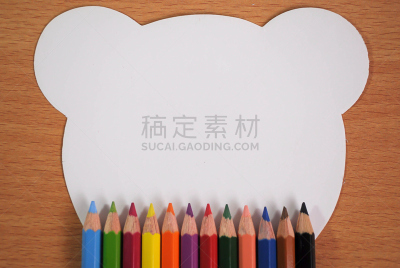 笔记本,蜡笔,背景,熊,办公室,褐色,新的,水平画幅,纹理效果,消息