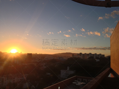 平流层,城市生活,天空,留白,水平画幅,郊区,夜晚,无人,早晨,曙暮光