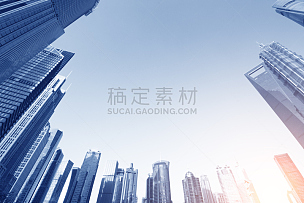 陆家嘴,组物体,上海环球金融中心,办公室,水平画幅,云,偏远的,户外,浦东,建筑业