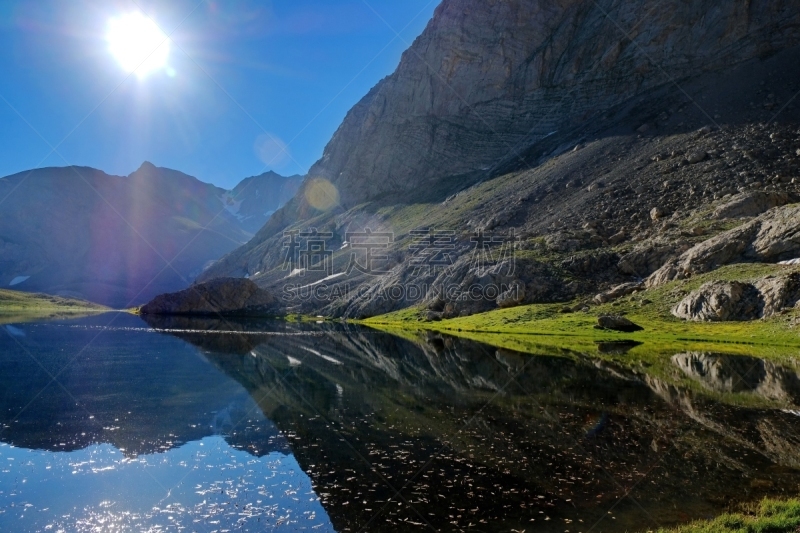 湖,尼代,黑秧鸡,湖岸,水,天空,美,水平画幅,夏天,户外